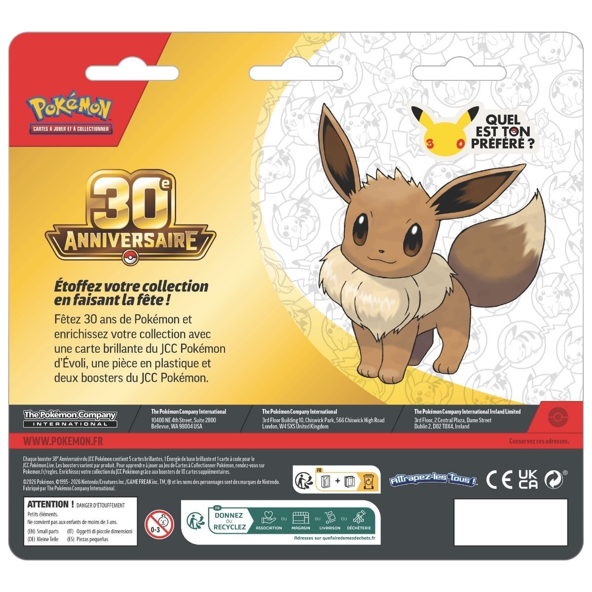 30th Anniversary - Blister Pack of 2 Eevee Boosters - Pokémon - FR