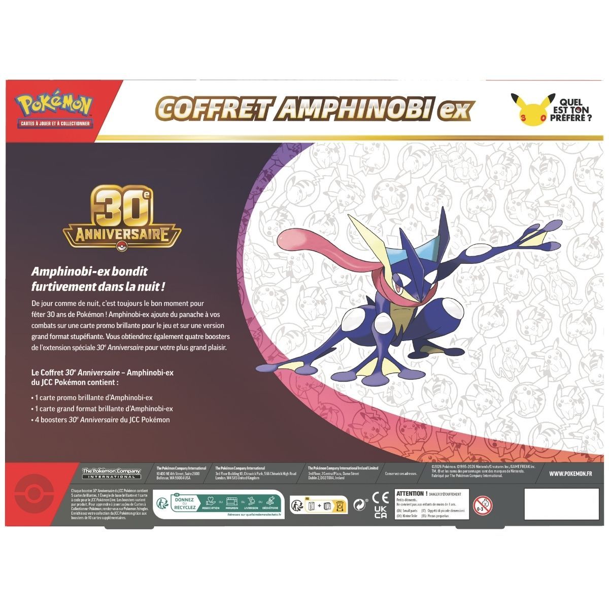 30th Anniversary - Greninja-ex Box - Pokémon - FR