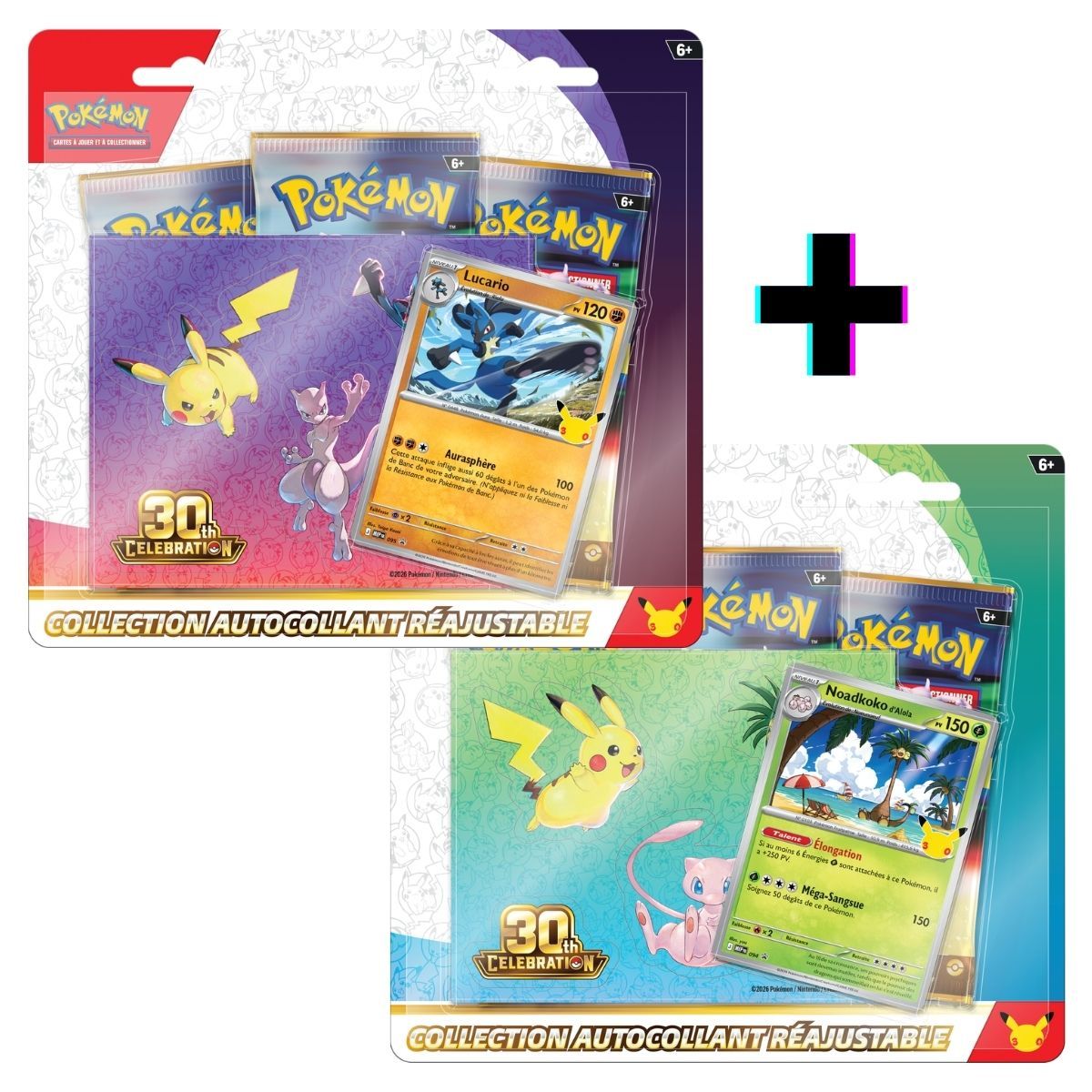 Item 30th Anniversary - Pack of 2 Sticker Collection Tripacks - Pokémon - FR