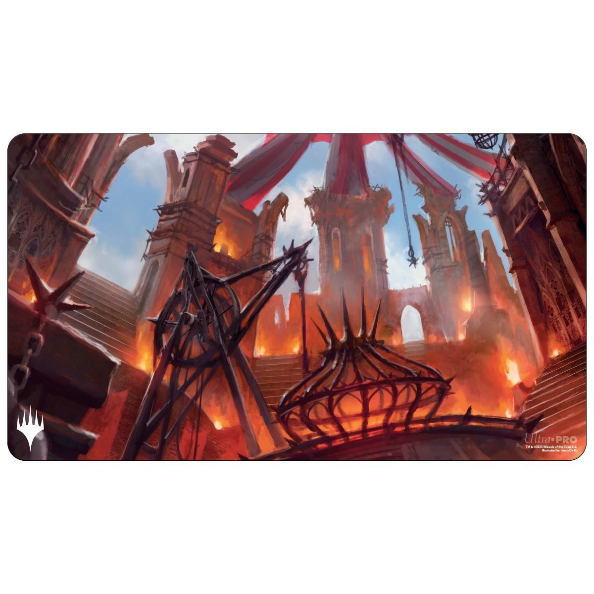 Item Playmat - MTG Ravnica Remastered Cult of Rakdos Blood Crypt Standard Gaming Playmat