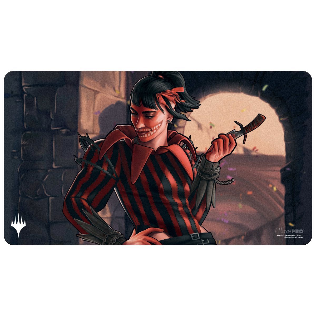 Playmat - MTG Murders at Karlov Manor Massacre Girl, Known Killer Standard Gaming Playmat