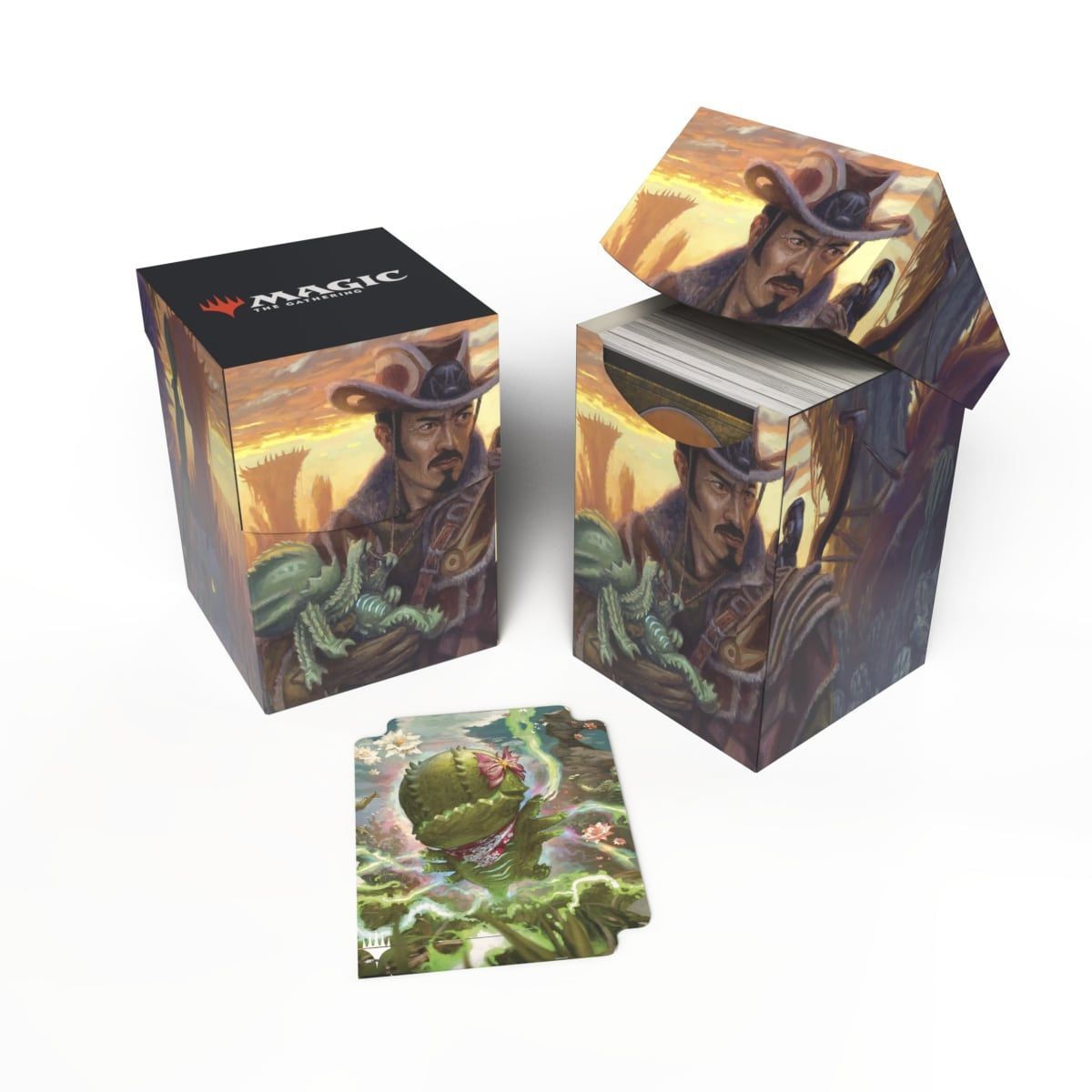 Item Deck Box 100+ MTG Outlaws of Thundercross Yuma, Proud Protector