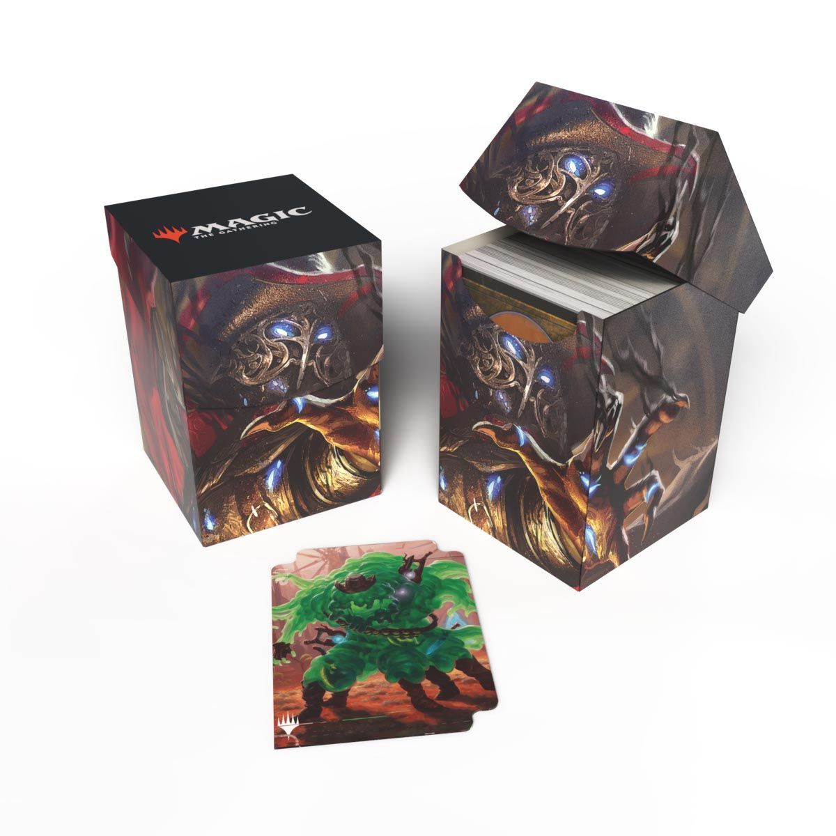 Item Deck Box 100+ MTG Outlaws of Thundercross Gonti, Canny Acquisitor