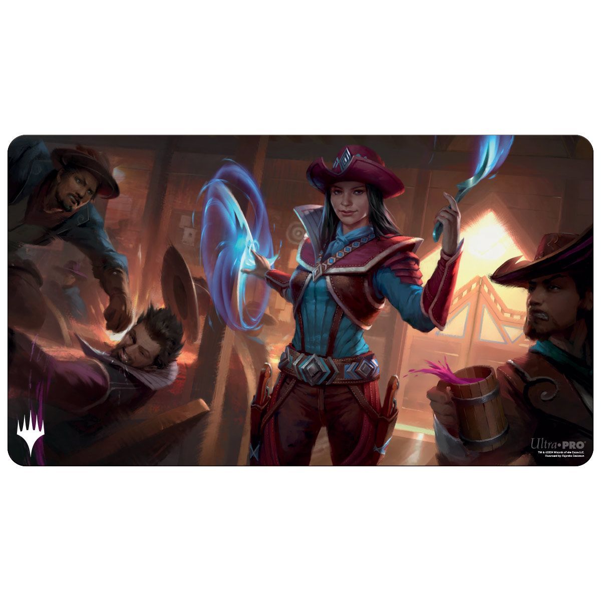 Item Playmat - MTG Outlaws of Thundercross Stella Lee, Wild Card Standard Gaming Playmat