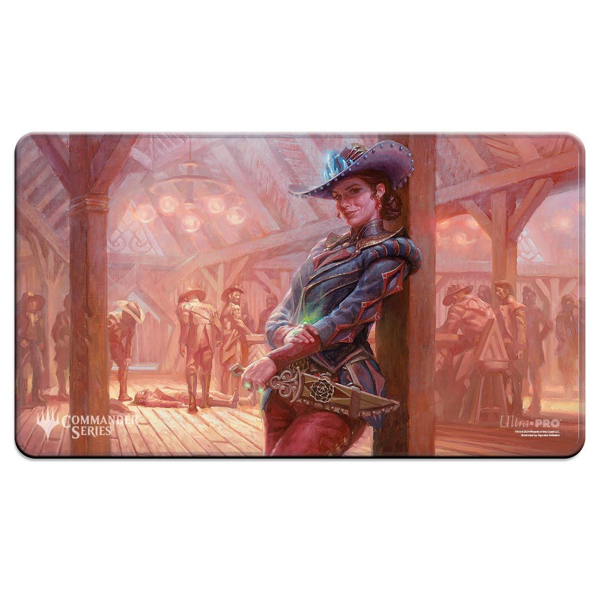 Item Playmat - MTG Outlaws of Thundercross Marchesa, Dealer of Death Stitched Edge Playmat