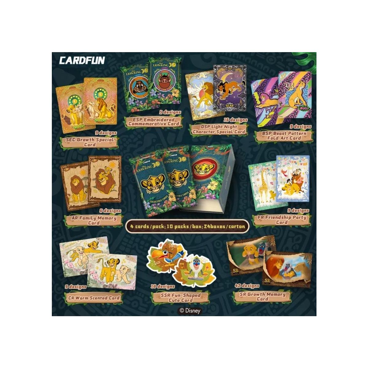 CardFun - Box of 10 Boosters - Disney: The Lion King 30th Anniversary - EN