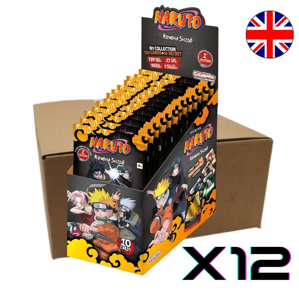 Item Case of 12 Boxes of 24 Boosters - EN - Naruto Mythos TCG - Chapter 1: Konoha Shidō - 1st Edition