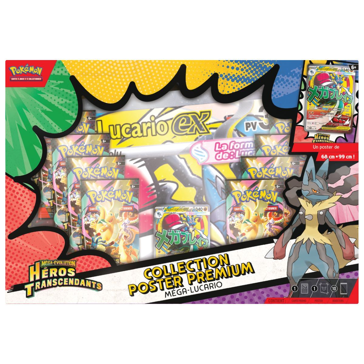 Box Set - Mega Lucario - Premium Collection Poster - Transcendent Heroes - FR - Pokémon [ME2.5]