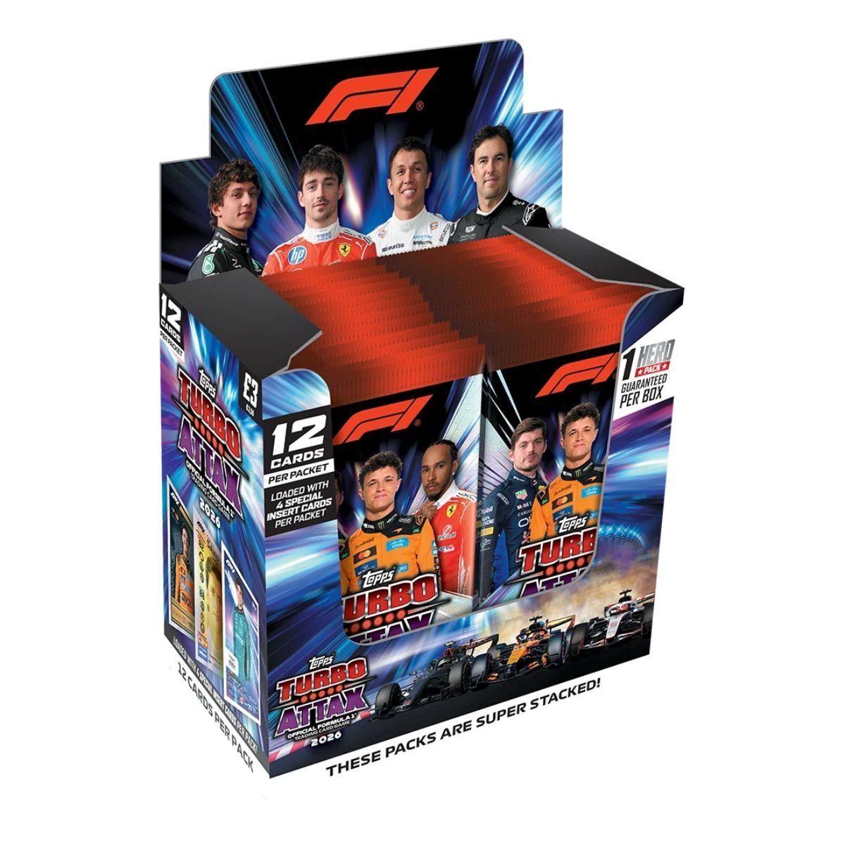 Item Display 24 Boosters F1 Turbo Attax 2026/27 - Topps - EN