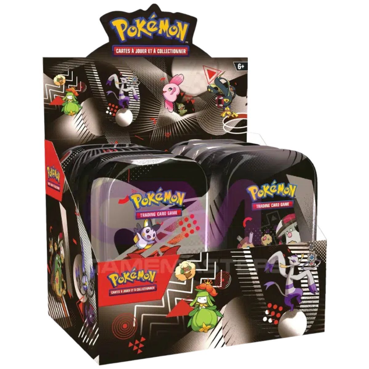 Display of 8 Mini Tins - Black Lightning & White Flame - FR - [SV10.5][EV10.5] - Pokémon