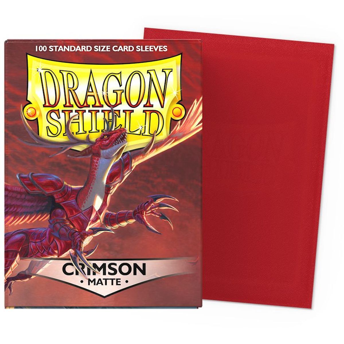 Dragon Shield - 100 Card Sleeves - Sleeves - Standard Matte - Crimson