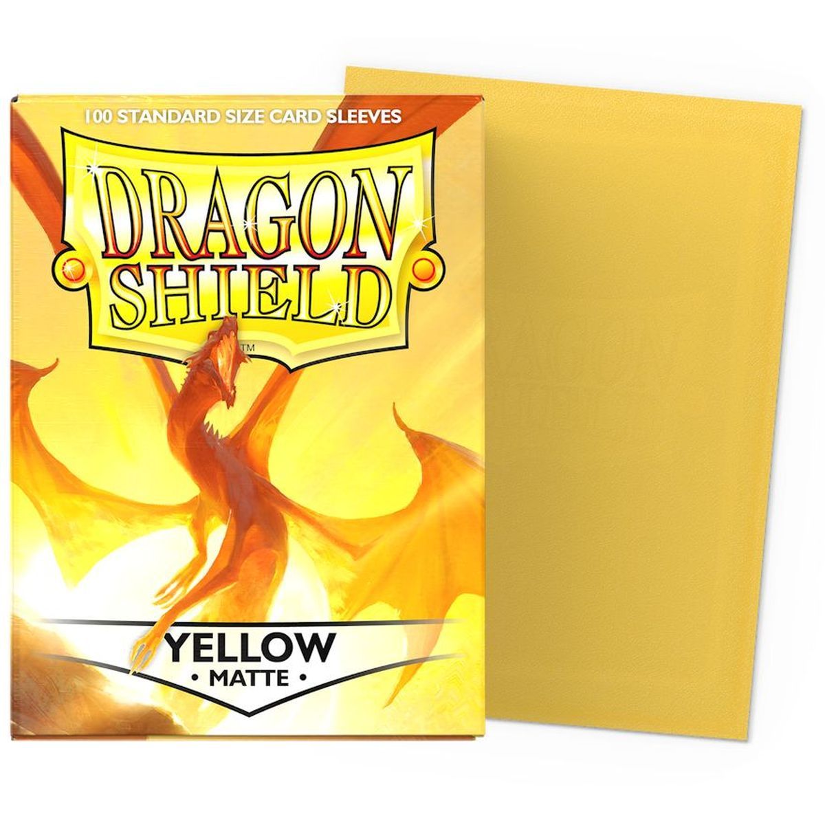 Dragon Shield - 100 Card Sleeves - Sleeves - Standard Matte - Yellow