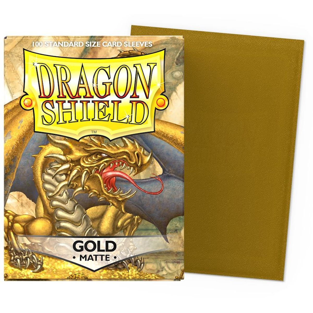 Dragon Shield - 100 Card Sleeves - Sleeves - Standard Matte - Gold