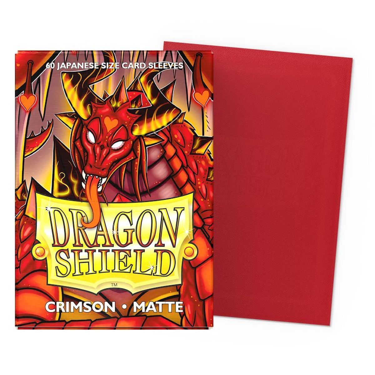 Item Dragon Shield - 60 Card Sleeves - Sleeves - Mini: Crimson Matte