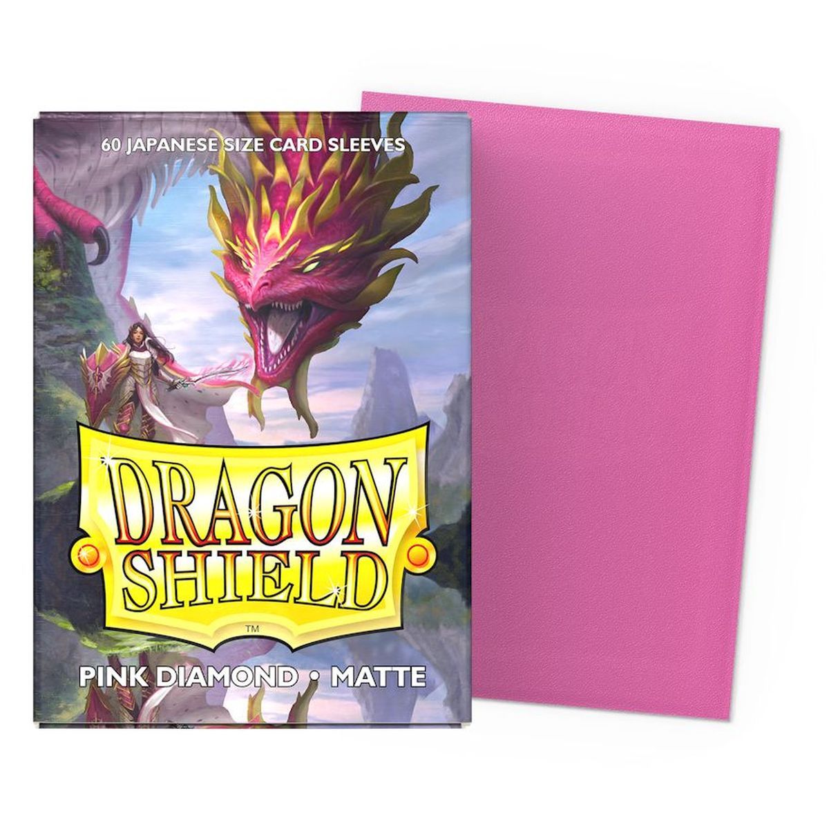 Item Dragon Shield - 60 Card Sleeves - Sleeves - Mini: Pink Diamond Matte