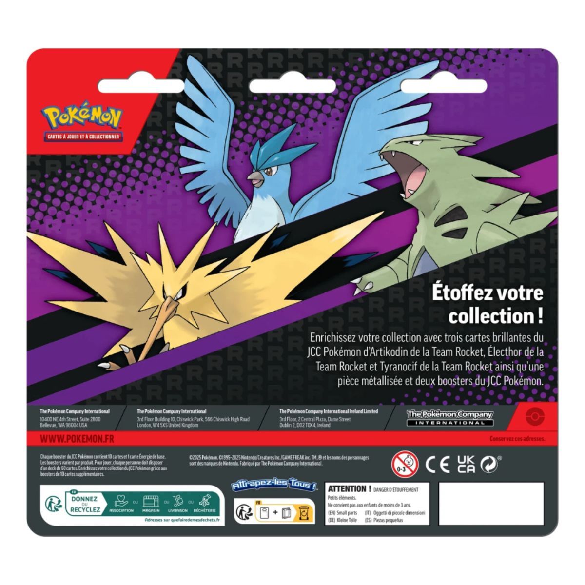 Team Rocket's Articuno, Zapdos, and Tyranitar Duo Pack - FR - [EV03][EV06] - Pokémon