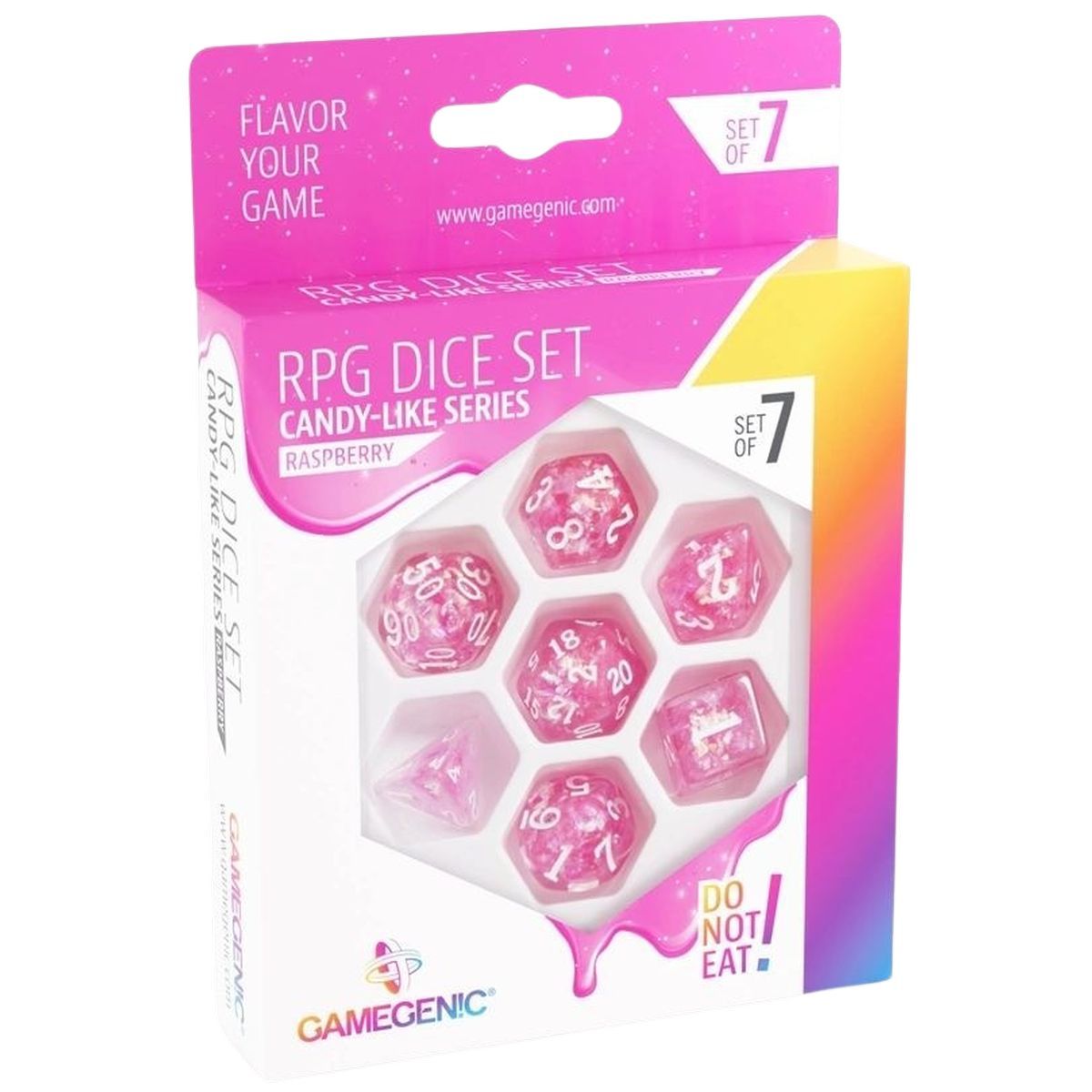 Gamegenic - Candy-like Series -Rasberry- Set of 7 RPG Dice