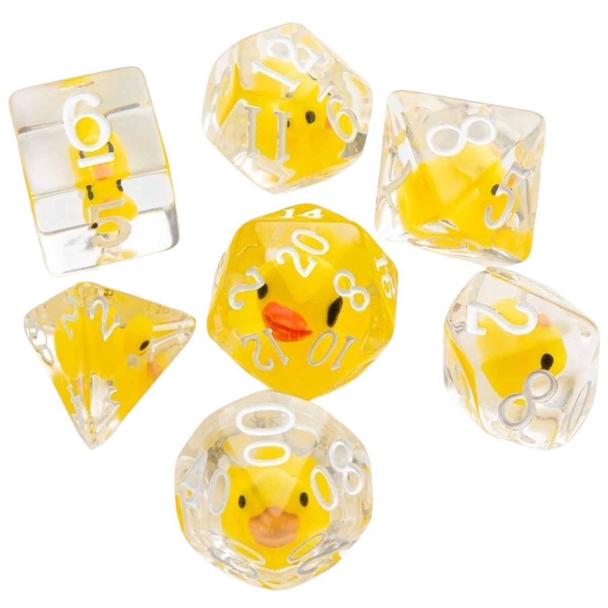 Gamegenic - Embraced Series -Rubber Duck- Set of 7 RPG Dice