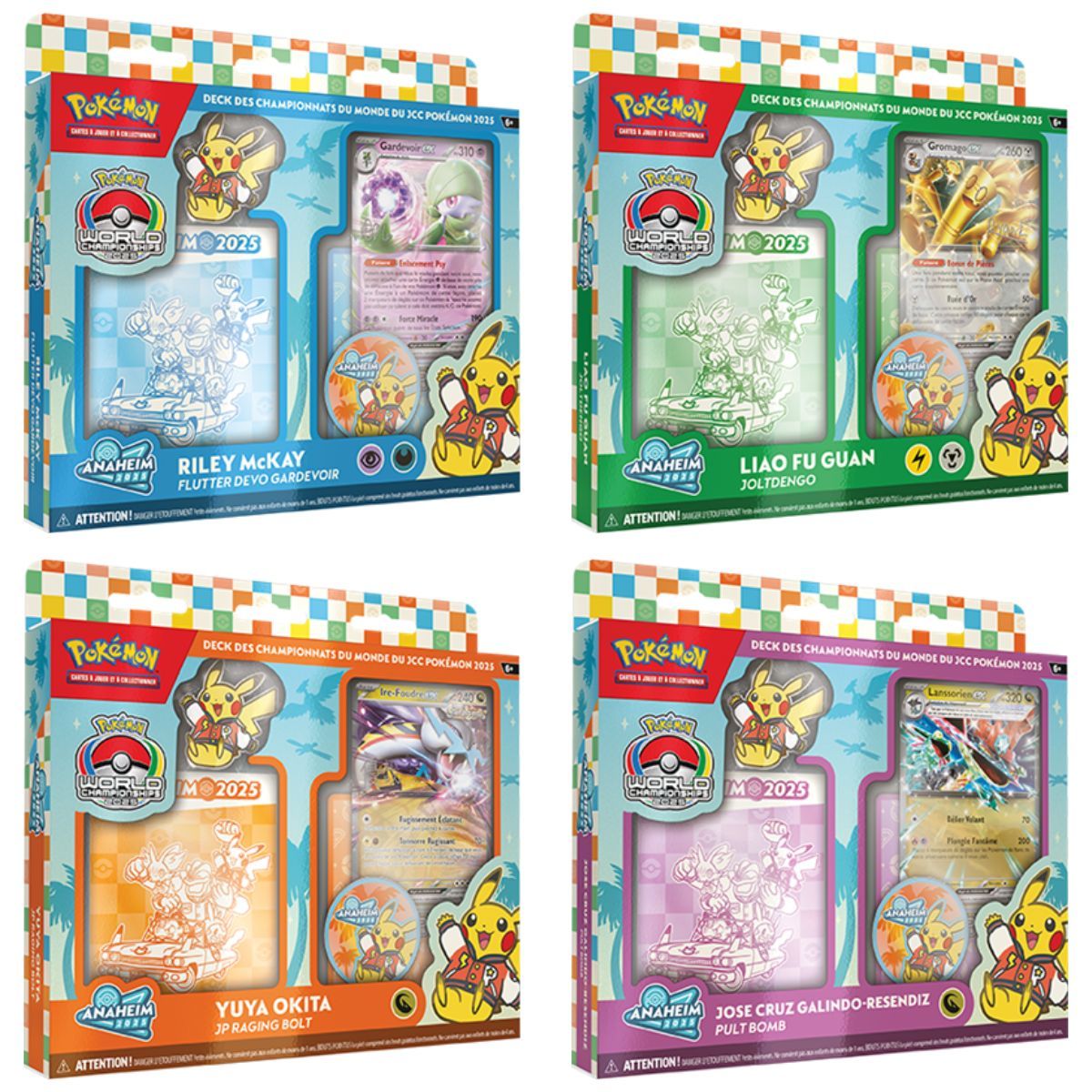 Set of 4 World Championship 2025 Decks - Pokémon - FR