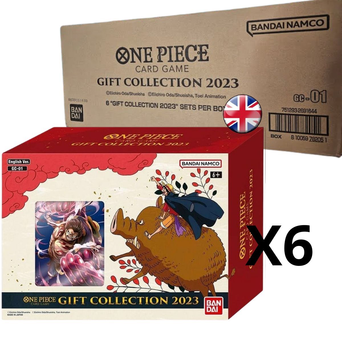 Lot of 6 Boxes - One Piece - EN - Gift Collection 2023 - Kingdoms of Intrigue OP-04