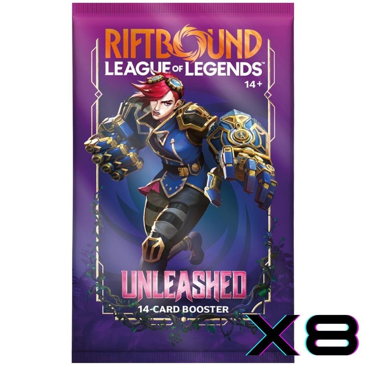 Lot of 8 Boosters Set 3 Unleashing - 8 Packs of 14 Cards - FR - Riftbound: LoL TCG