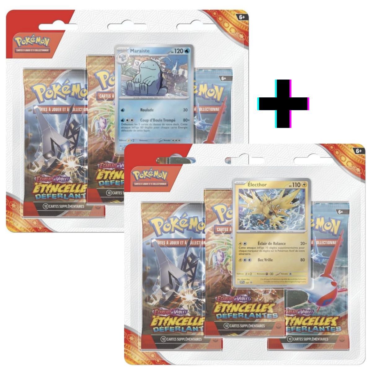 Electhor and Quagsire Tripack Lot - Surging Sparks - FR - [SV8][EV08] - Pokémon