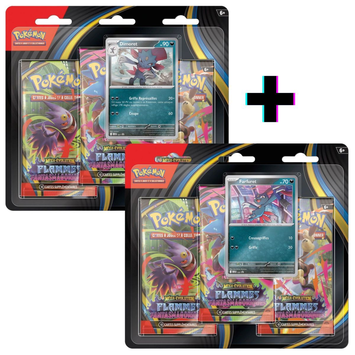 Item Tripack of Sneasel & Weavile - Spooky Flames - FR - [ME02] [ME2] - Pokémon