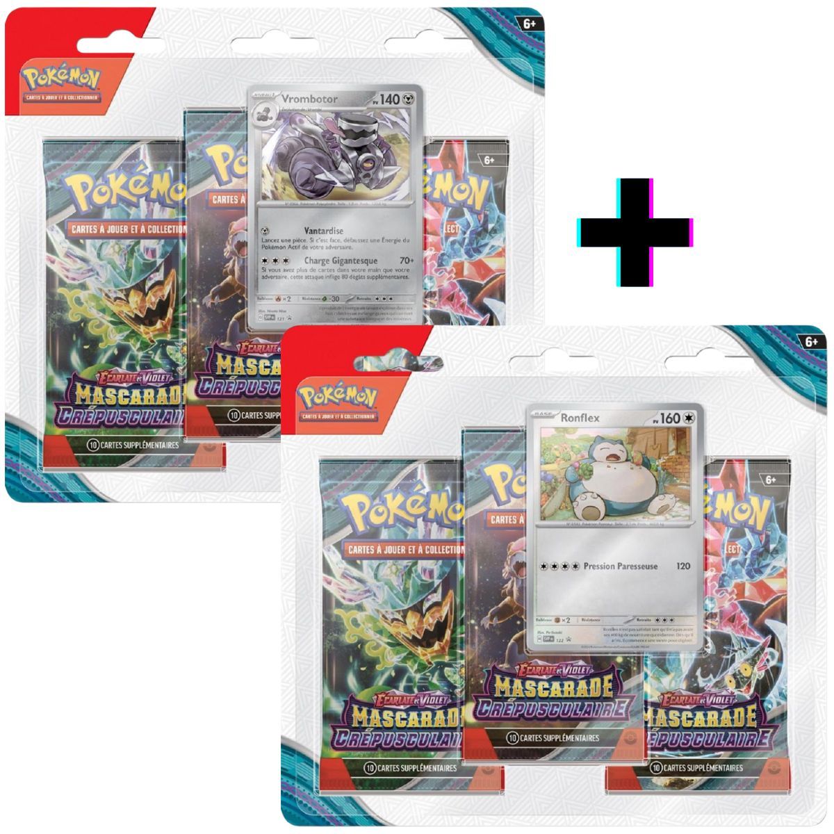 Item Snorlax and Vrombator Tripack Lot - Twilight Masquerade - FR - [SV6][EV06] - Pokémon