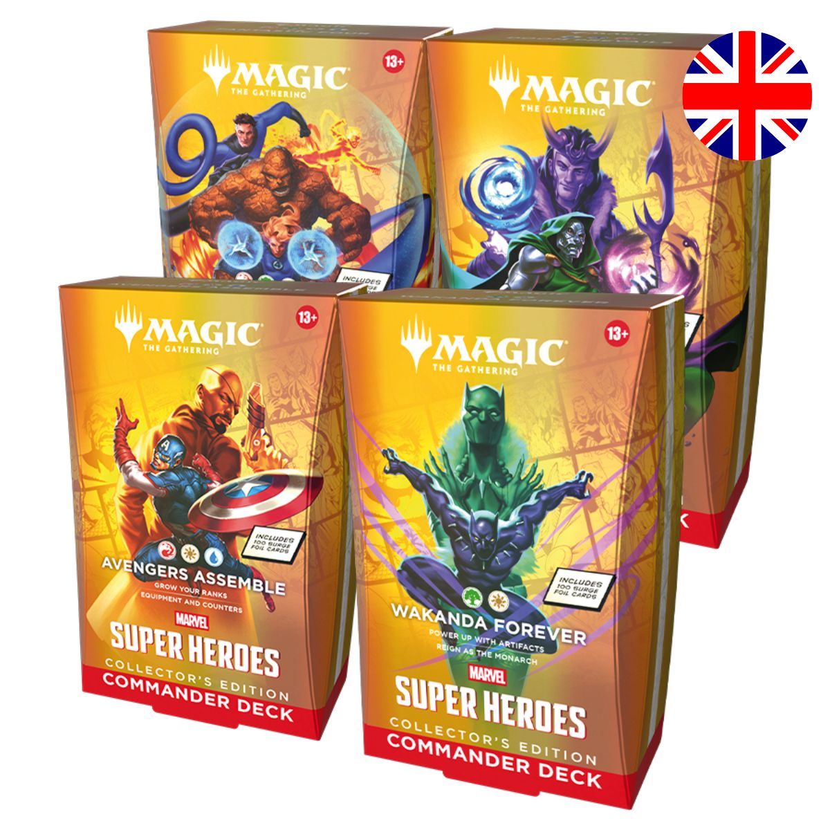 Item Marvel Super Heroes - EN - Collector's Edition Commander Deck Set of 4 - Magic: The Gathering - MSH
