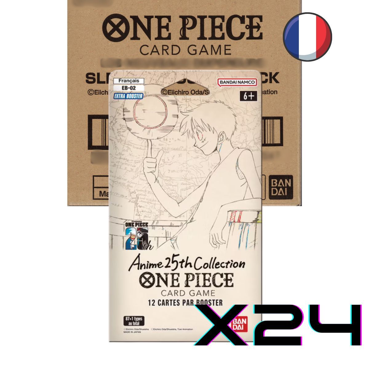 One Piece CG - EB02 - Box of 24 Boosters in blister packs - FR