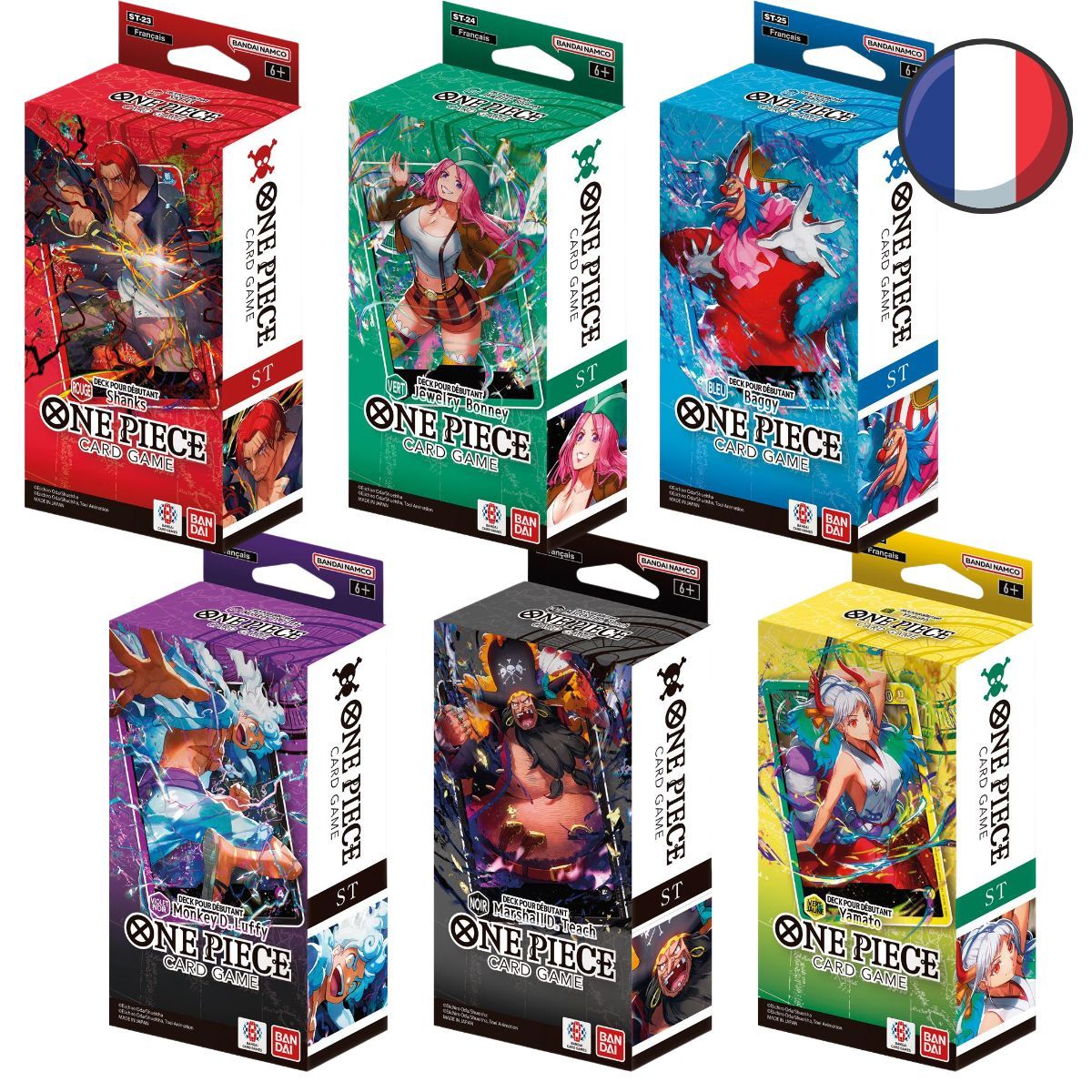 One Piece CG - Set of 6 Beginner Decks ST-23 to ST-28 - FR