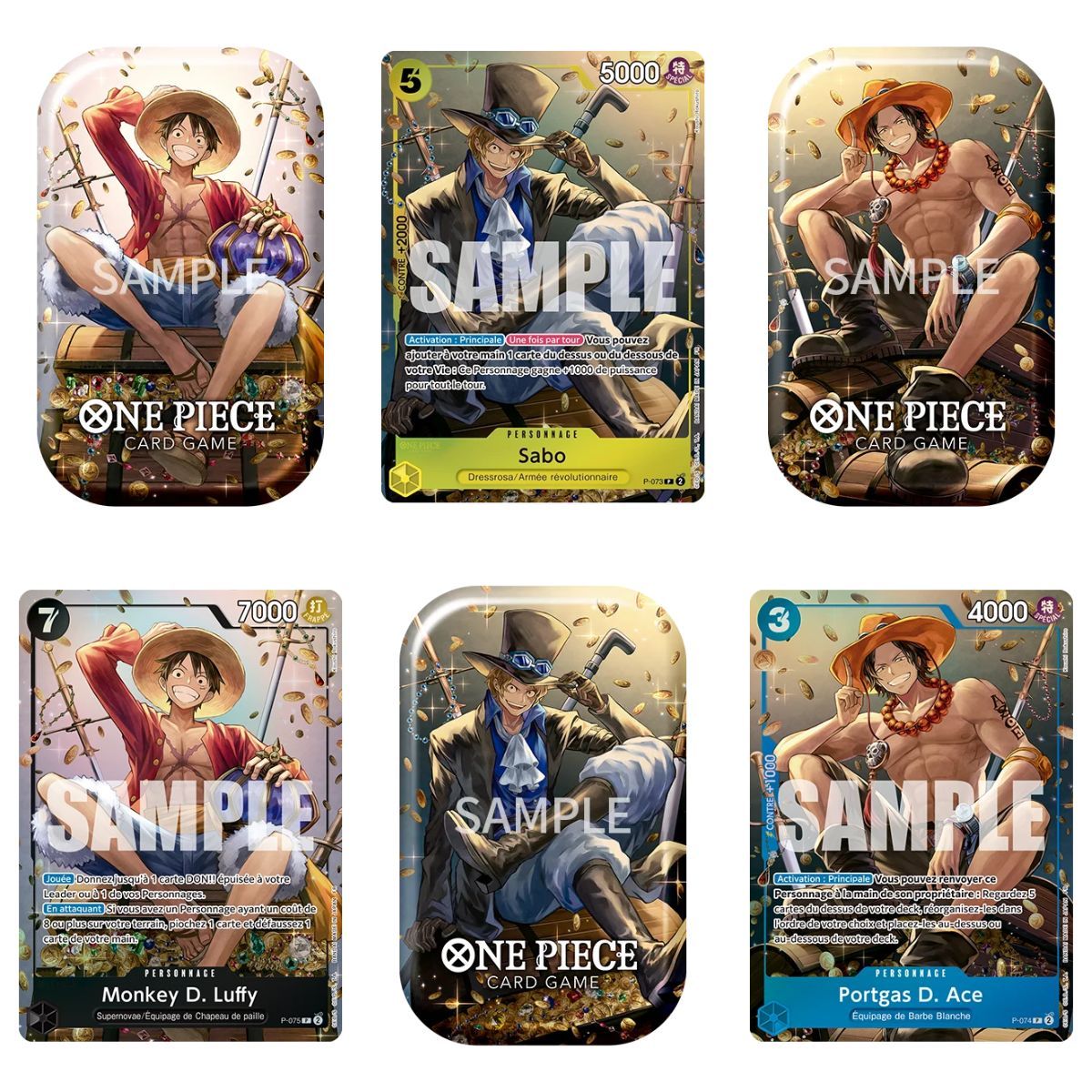 One Piece CG - TS02 - Lot of 3 Tin Pack Set Vol.2 - FR