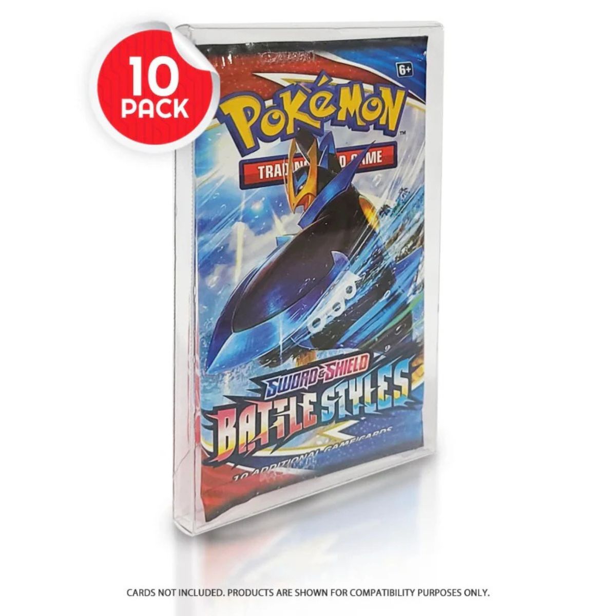 Pack of 10 - PET sleeves for Pokémon, MTG and other TCG booster packs - Evoretro