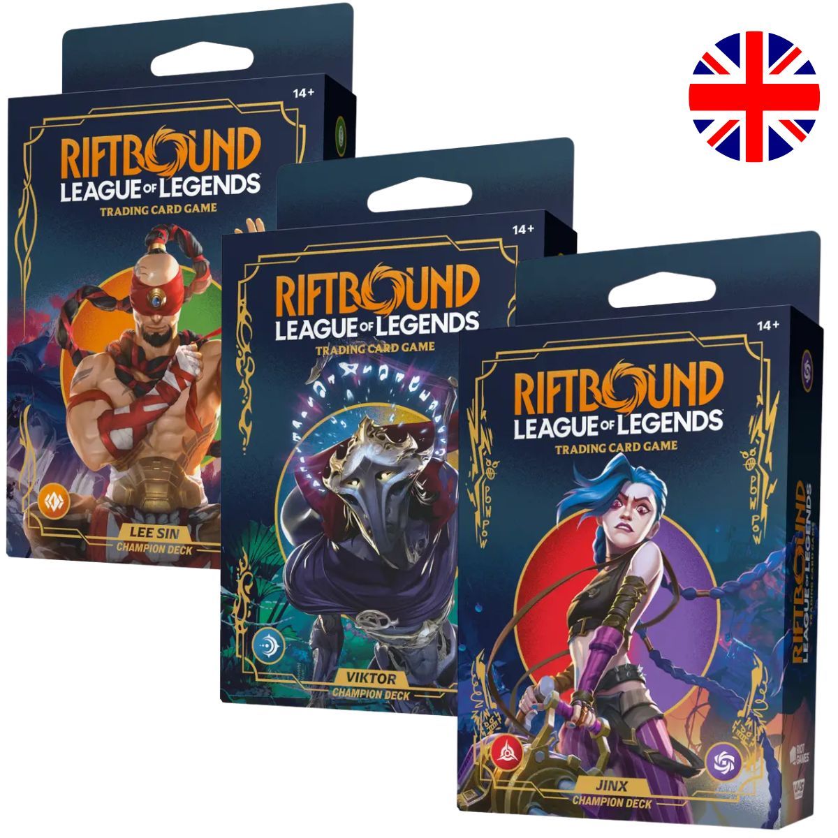 Set 1 Origins - Lot of 3 Champion Decks - Jinx, Viktor, Lee Sin - EN - Riftbound: LoL TCG