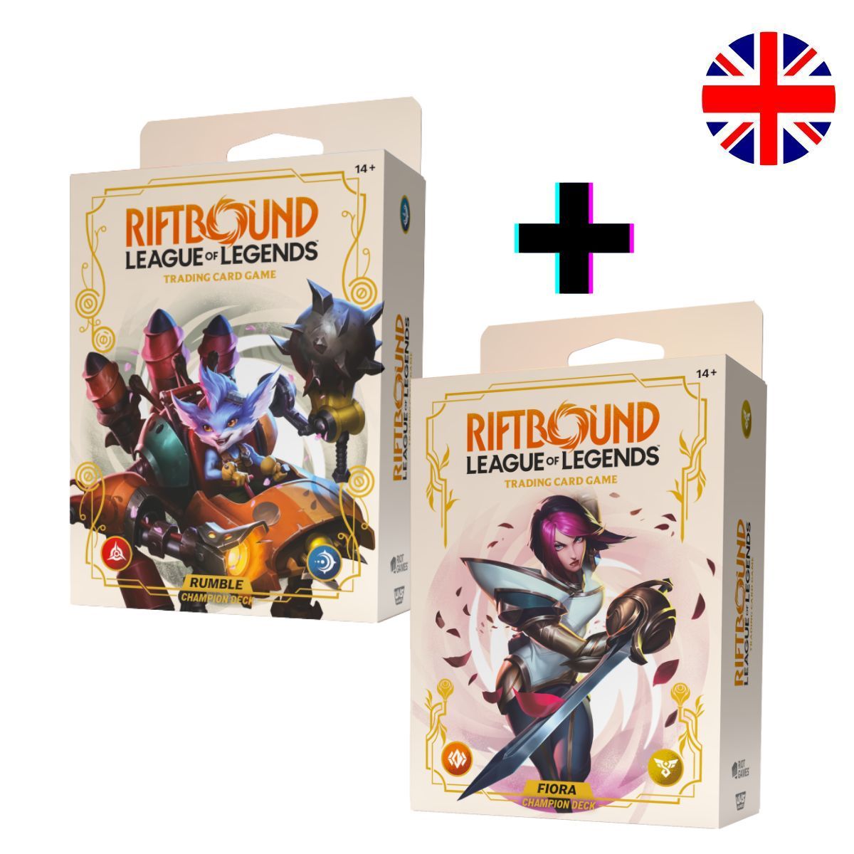 Item Set 2 Spiritforged - Lot of 2 Champion Deck - Fiora & Rumble - EN - Riftbound: LoL TCG