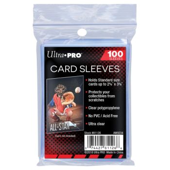 photo 100 Card Sleeves - Ultra Pro - Standard Soft Transparent