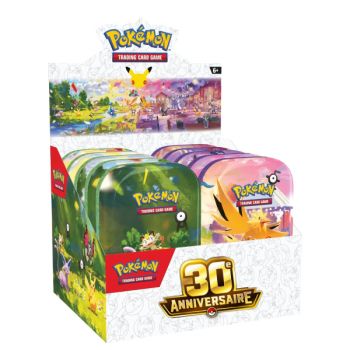 30th Anniversary - Sealed Display of 10 Mini Tins - Pokémon - FR