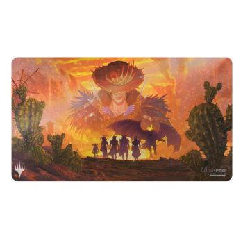 photo Playmat - MTG Thundercross Outlaws Gang Silhouette AR Enhanced HOLOFOIL Standard Gaming Playmat