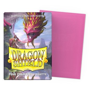 Dragon Shield - 60 Card Sleeves - Sleeves - Mini: Pink Diamond Matte