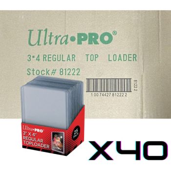 Lot of 40 packs of 25 Toploaders - Ultra Pro - Regular 35 pt Transparent