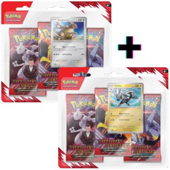 photo Kangourex and Zebkitz Tripack Lot - Destined Rivalries - FR - [SV10][EV10] - Pokémon