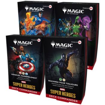 Marvel Super Heroes - FR - Set of 4 Commander decks - Magic: The Gathering - MSH