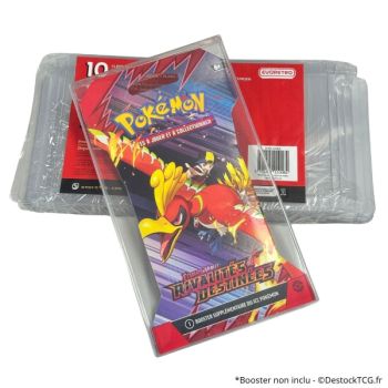 Pack of 10 - PET protectors for Pokémon booster packs - Evoretro